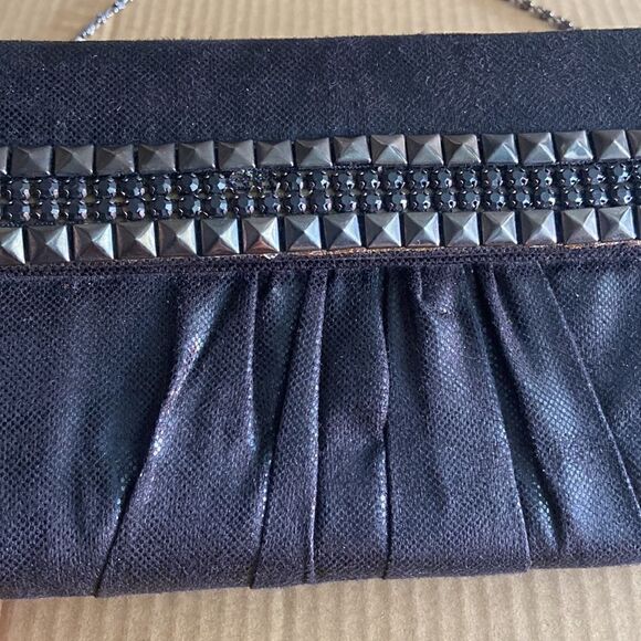 Jessica McClintock Studded Rhinestone Evening After 5 clutch purse - Picture 2 of 9